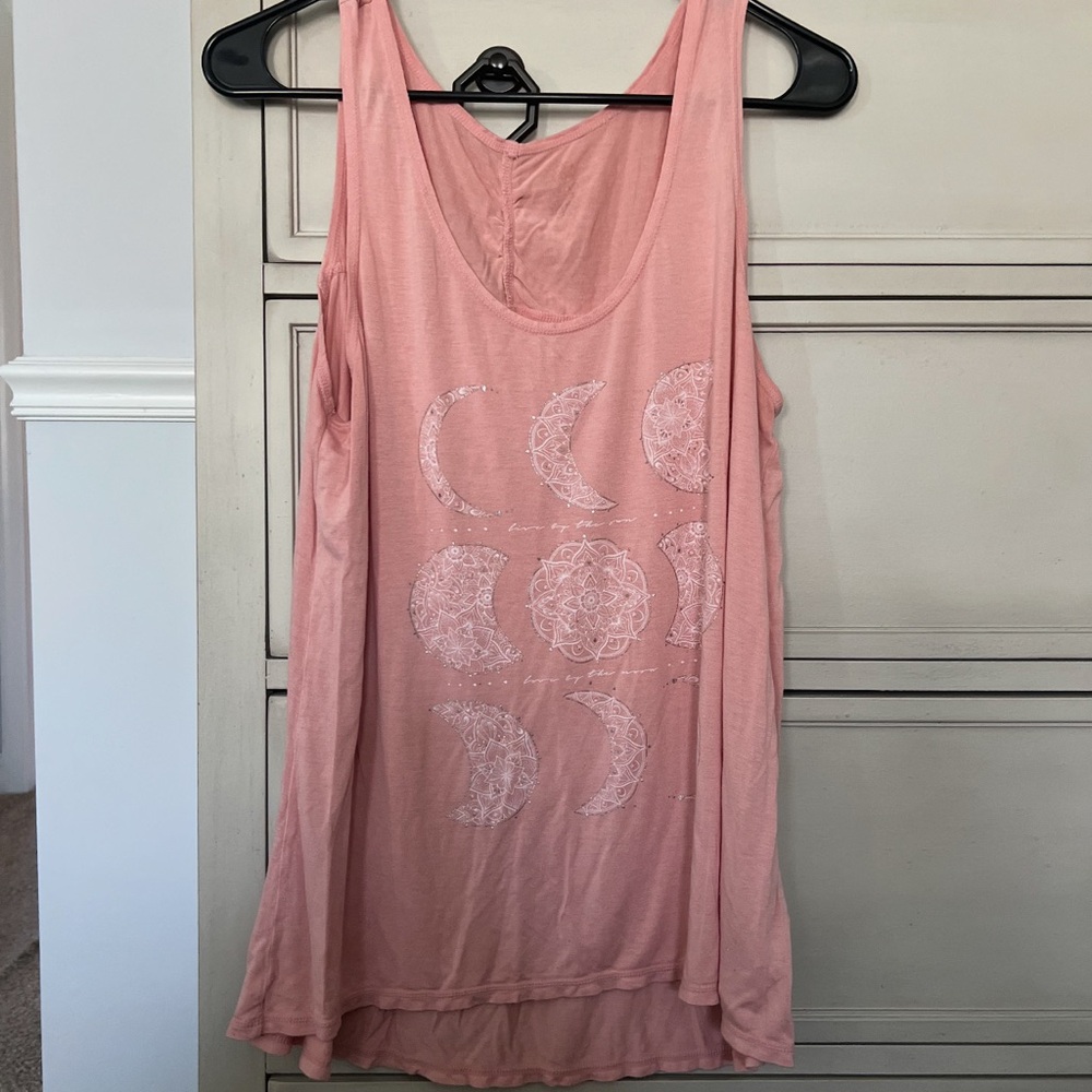 Women's Pink Moon Phase Tank Top